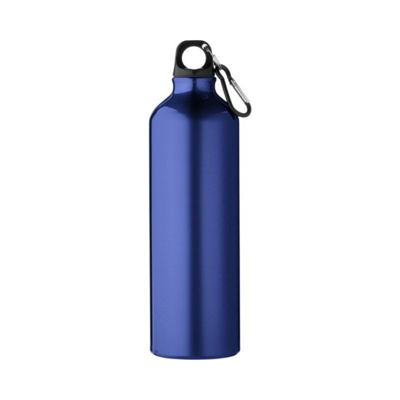 Logo trade promotional giveaway photo of: Pacific bottle with carabiner, dark blue