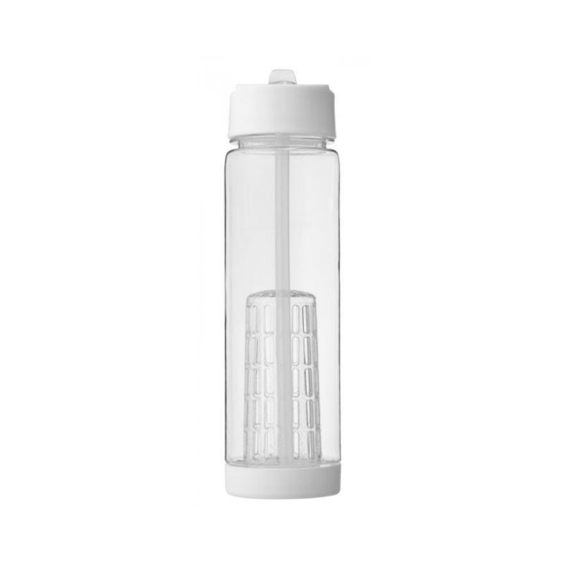 Logo trade promotional giveaways picture of: Tutti frutti bottle with infuser, white