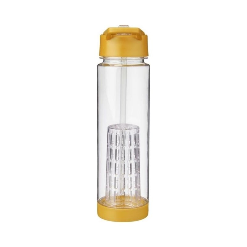 Logo trade promotional merchandise image of: Tutti frutti bottle with infuser, yellow