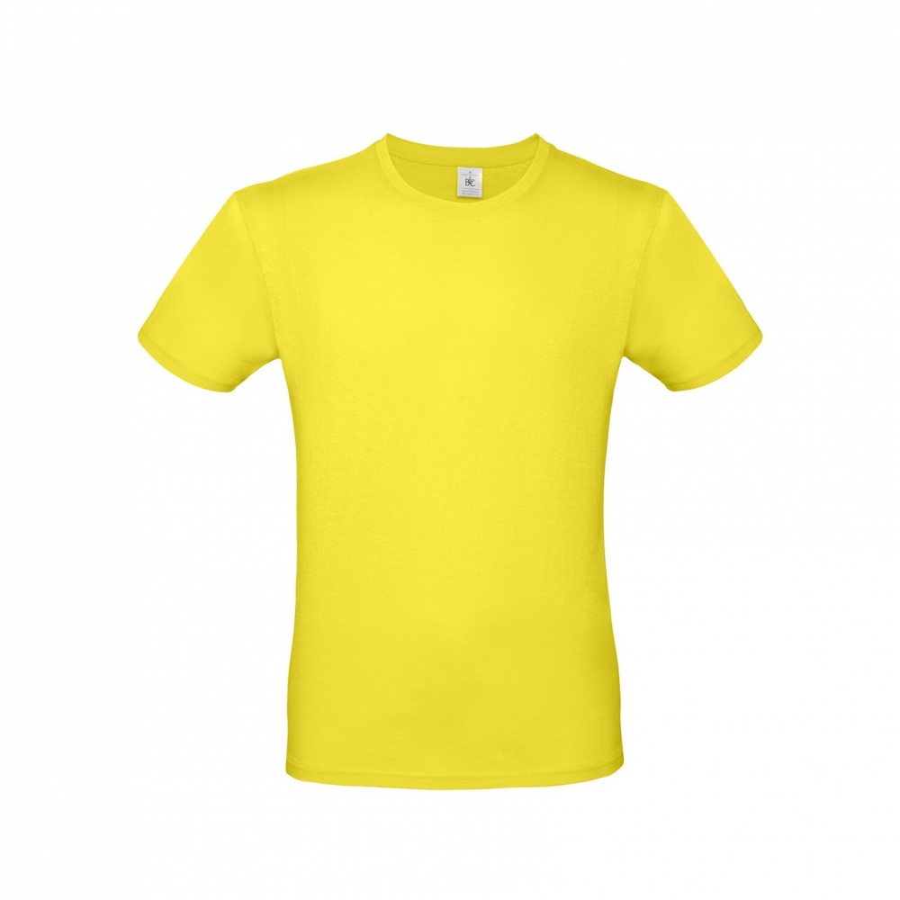 Logo trade promotional giveaway photo of: T-shirt B&C #E150, lemon yellow