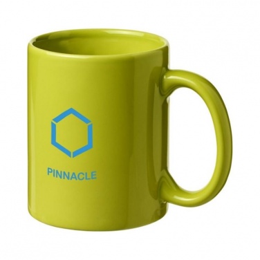 Santos 330 ml ceramic mug, lime green with logo