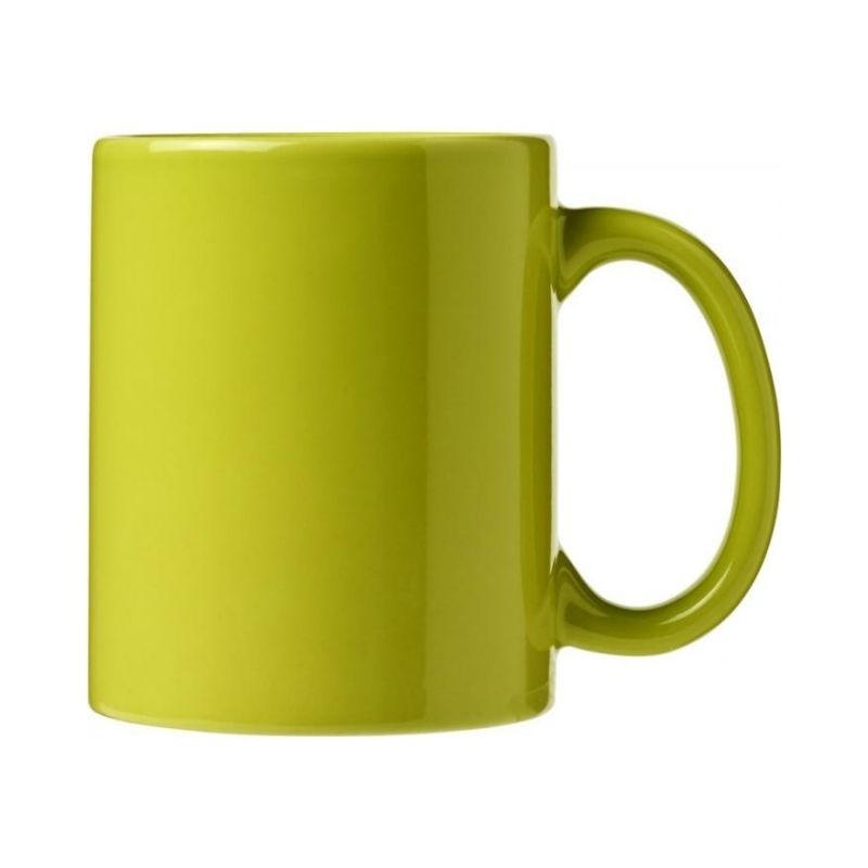 Logotrade promotional merchandise photo of: Santos 330 ml ceramic mug, lime green