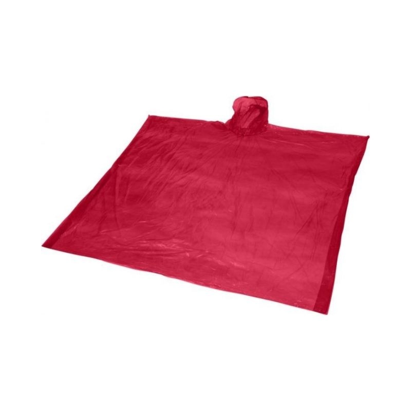 Logotrade promotional giveaways photo of: Ziva disposable rain poncho, red