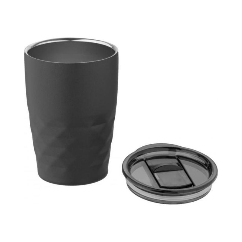 Logo trade business gifts image of: Geo insulated tumbler, black