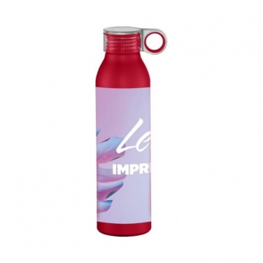 Logotrade promotional giveaway image of: Sports bottle Grom aluminum, red