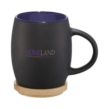 Logo trade business gifts image of: Hearth ceramic mug, blue