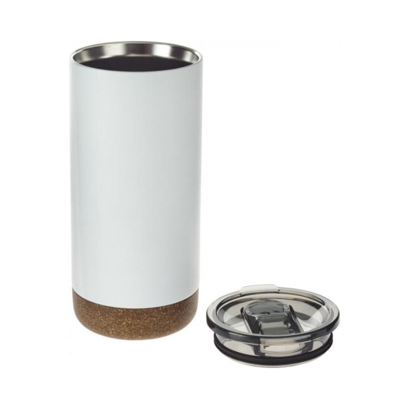 Logotrade corporate gift image of: Valhalla copper vacuum tumbler, white