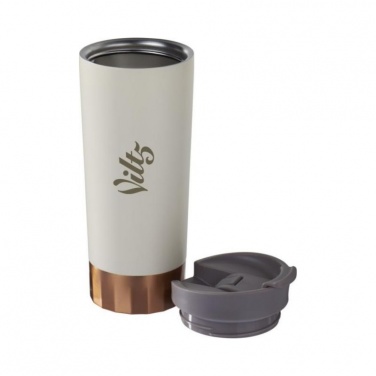 Logo trade promotional items picture of: Peeta copper vacuum tumbler, white