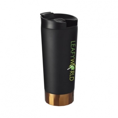 Logo trade promotional merchandise picture of: Peeta copper vacuum tumbler, black