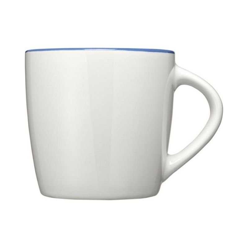 Logo trade promotional products image of: Aztec ceramic mug, white/blue