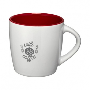 Logotrade advertising product image of: Aztec ceramic mug, white/red