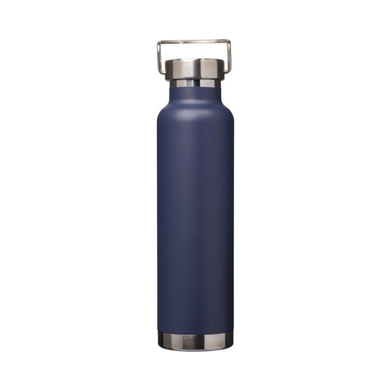 Logo trade business gift photo of: Thor Copper Vacuum Insulated Bottle, navy