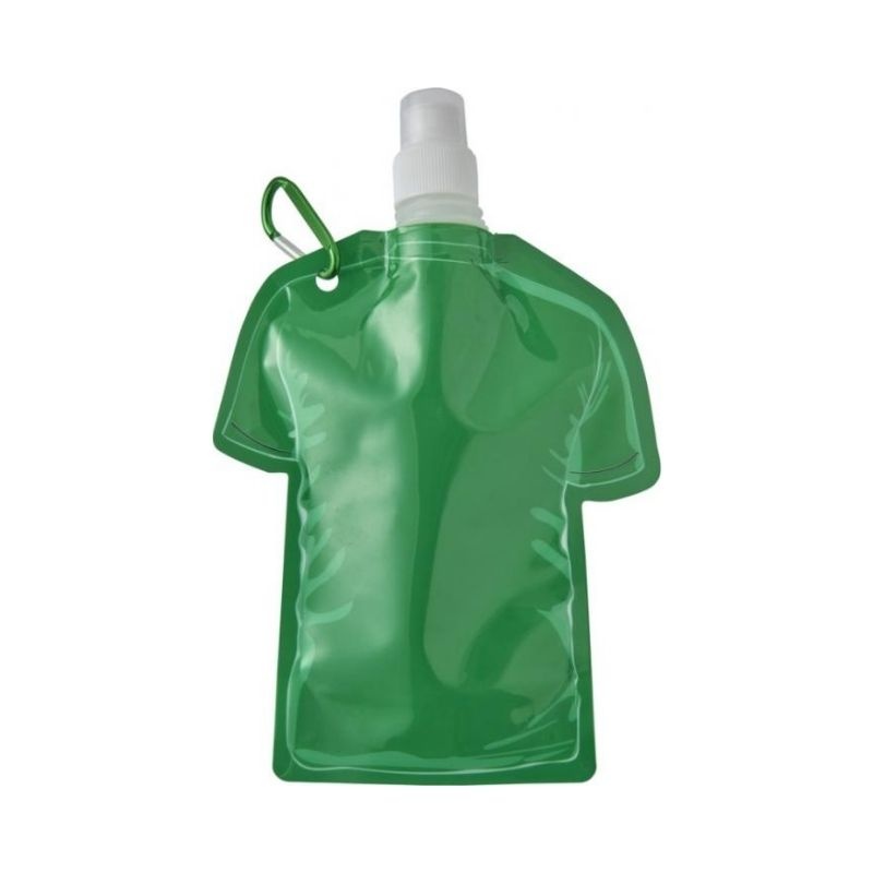 Logo trade promotional giveaways image of: Goal football jersey water bag, green