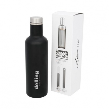 Logo trade promotional giveaways image of: Pinto Copper Vacuum Insulated Bottle, black