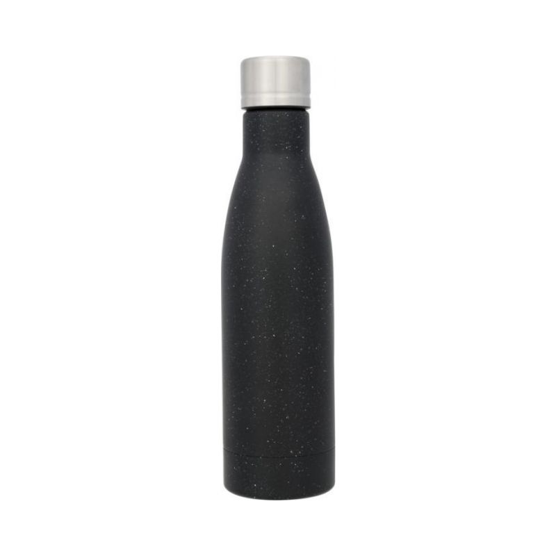 Logo trade corporate gifts image of: Vasa speckled copper vacuum insulated bottle, black