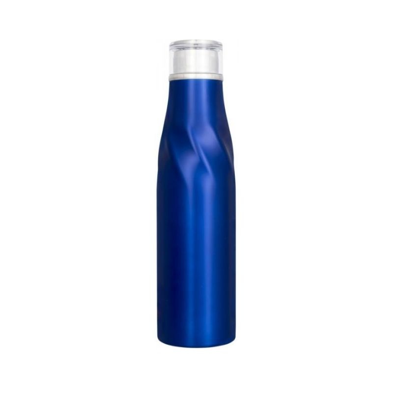 Logo trade promotional merchandise picture of: Hugo auto-seal copper vacuum insulated bottle, blue