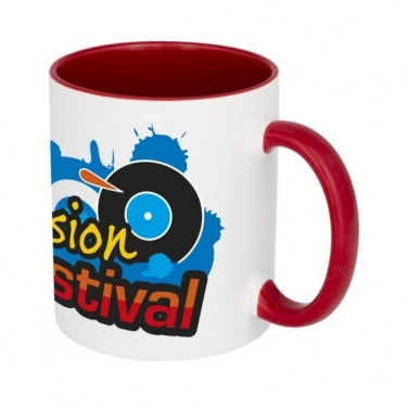 Logo trade corporate gifts image of: Pix sublimation colour pop mug, red