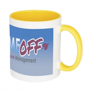 Logotrade promotional gift picture of: Sublimation colour pop mug Pix, yellow