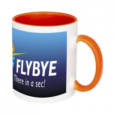 Logo trade promotional gift photo of: Pix sublimation colour pop mug, orange