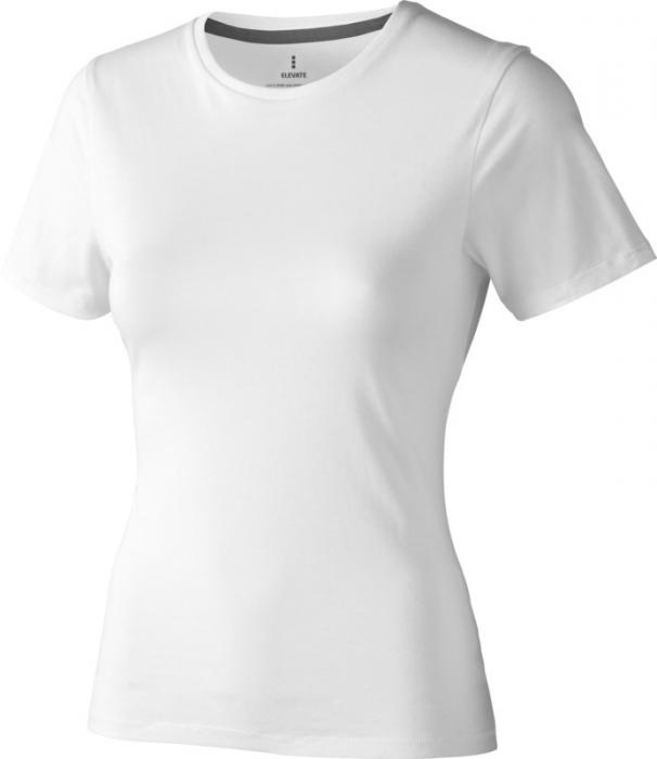 Logo trade promotional giveaway photo of: Nanaimo short sleeve ladies T-shirt, white