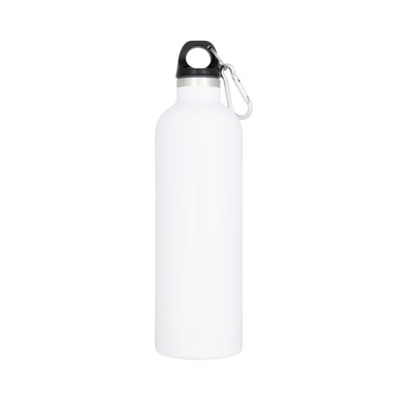 Logo trade promotional items image of: Atlantic vacuum insulated bottle, white