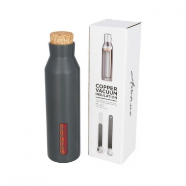 Logo trade promotional giveaways picture of: Norse copper vacuum insulated bottle with cork, grey