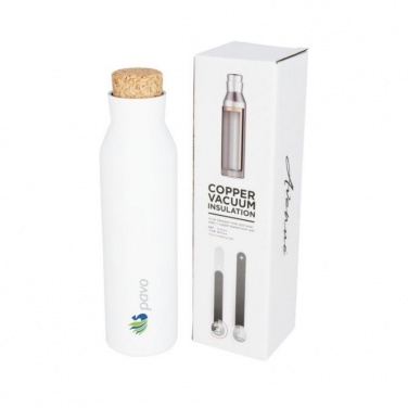 Logo trade advertising products picture of: Norse copper vacuum insulated bottle with cork, white