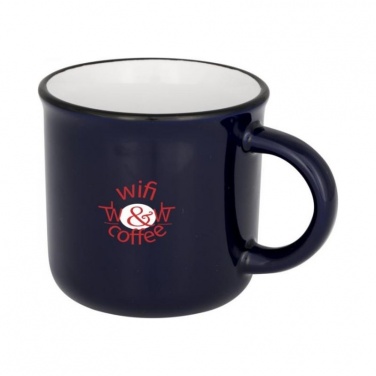 Logo trade corporate gifts image of: Ceramic campfire mug, blue