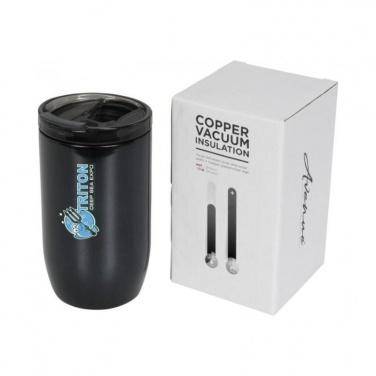 Logo trade business gifts image of: Lagom copper vacuum insulated tumbler, black