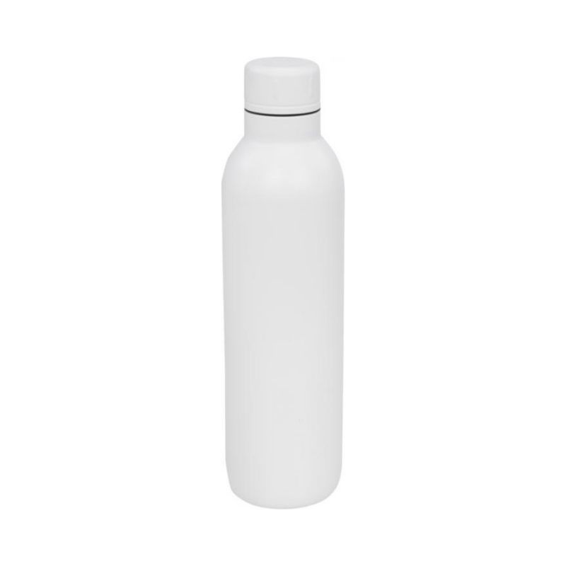 Logo trade corporate gifts image of: Thor copper vacuum insulated sport bottle, white