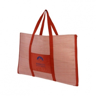 Logo trade business gifts image of: Bonbini foldable beach tote and mat, red