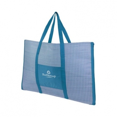 Logo trade corporate gift photo of: Bonbini foldable beach tote and mat, process blue