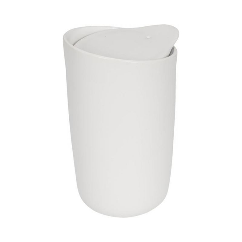 Logotrade promotional giveaway picture of: Mysa 410 ml double wall ceramic tumbler, white