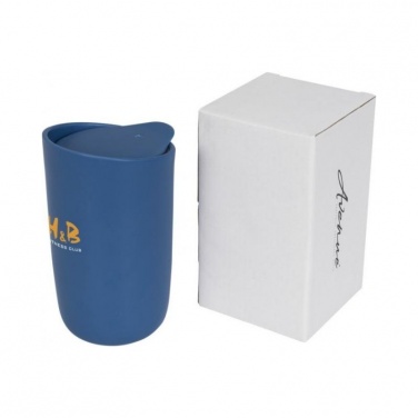 Logotrade advertising product picture of: Mysa 410 ml double wall ceramic tumbler, blue