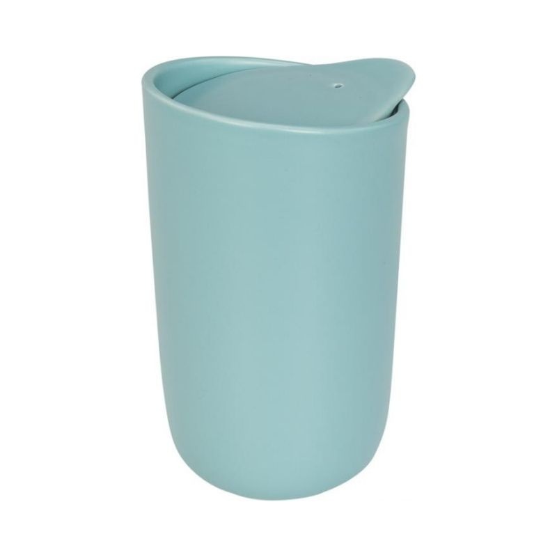 Logo trade promotional giveaway photo of: Mysa 410 ml double wall ceramic tumbler, mint