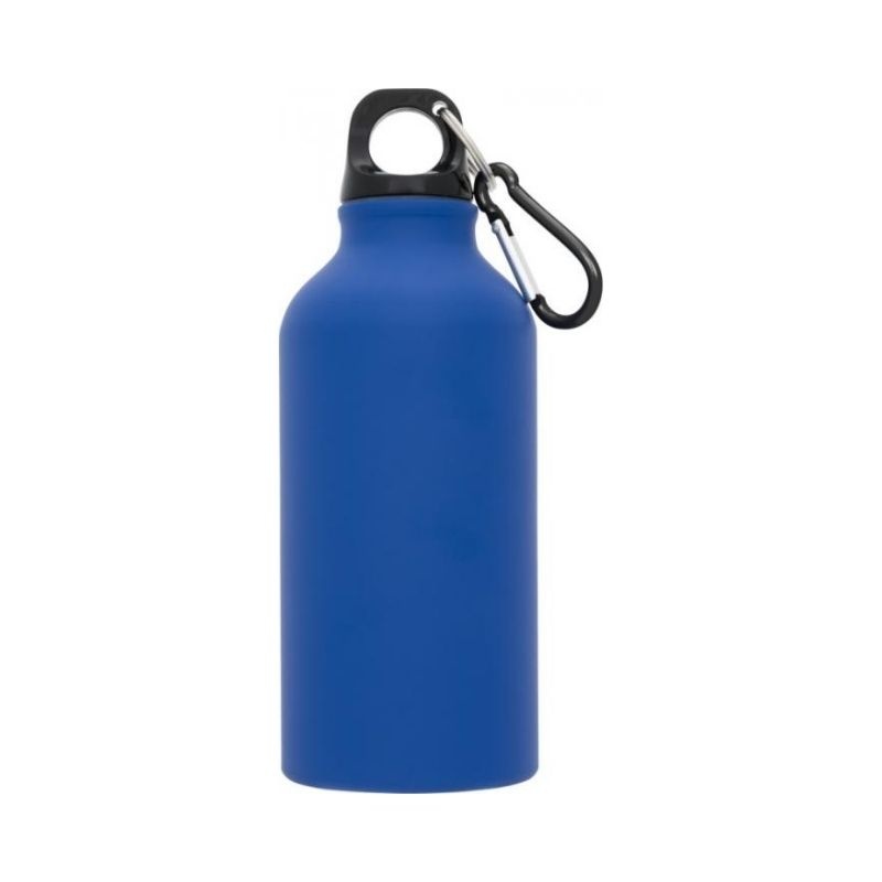 Logotrade promotional products photo of: Oregon matte 400 ml sport bottle with carabiner, blue