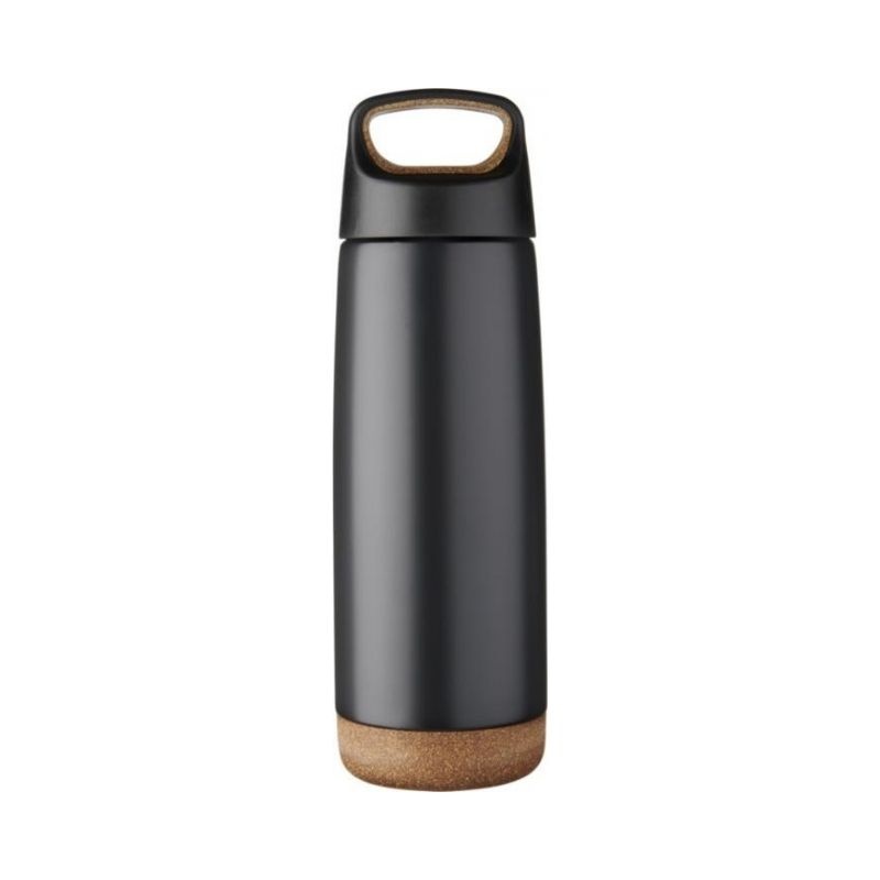 Logotrade promotional item image of: Valhalla 600ml copper vacuum insulated sport bottle, black