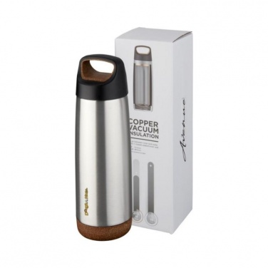 Logotrade promotional item image of: Valhalla 600ml copper vacuum insulated sport bottle, silver