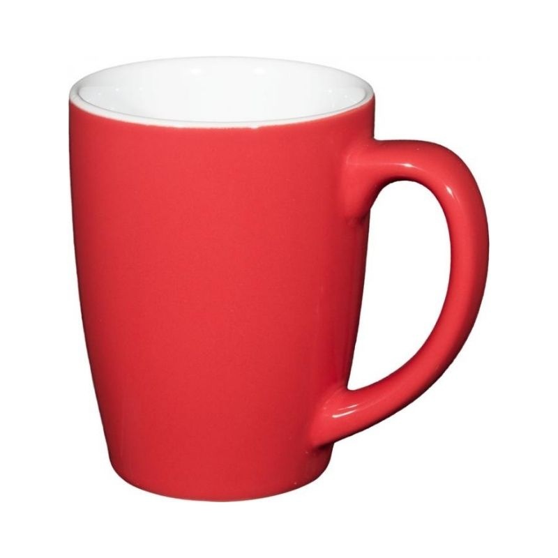 Logo trade promotional giveaways image of: Mendi 350 ml ceramic mug, red