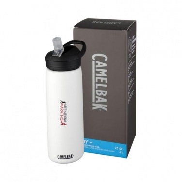 Logo trade business gift photo of: Eddy+ 600 ml copper vacuum insulated sport bottle, white