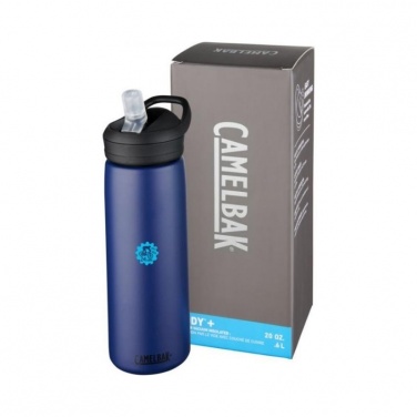 Logotrade advertising products photo of: Eddy+ 600 ml copper vacuum insulated sport bottle, navy