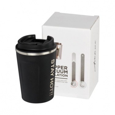 Logotrade corporate gift picture of: Thor 360 ml leak-proof copper vacuum tumbler, black