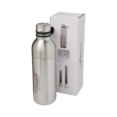 Logotrade corporate gift image of: Koln 590 ml copper vacuum insulated sport bottle, silver