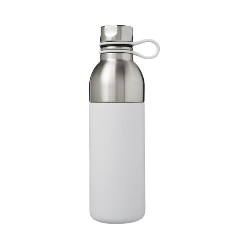 Logotrade promotional item picture of: Koln 590 ml copper vacuum insulated sport bottle, white