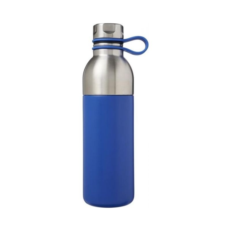 Logo trade advertising product photo of: Koln 590 ml copper vacuum insulated sport bottle, blue