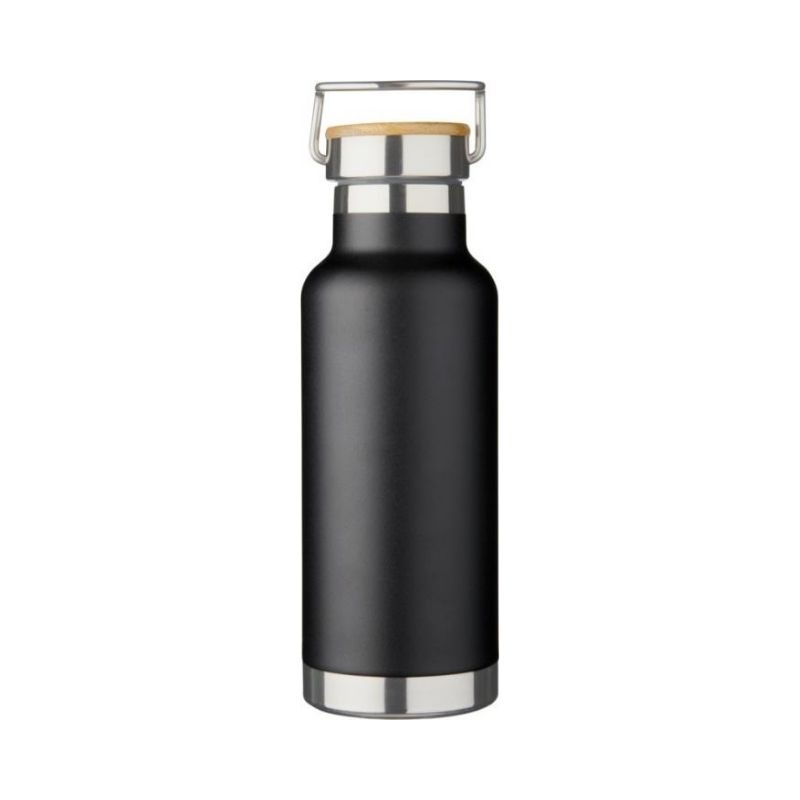 Logo trade promotional products image of: Thor 480 ml copper vacuum insulated sport bottle, black