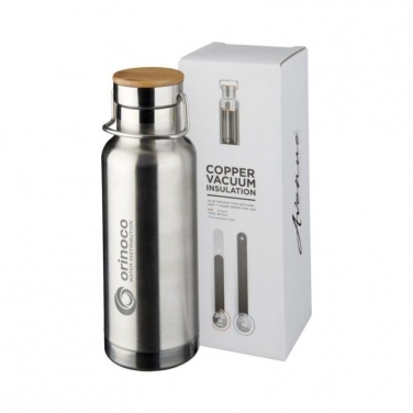 Logo trade advertising products image of: Thor 480 ml copper vacuum insulated sport bottle, silver