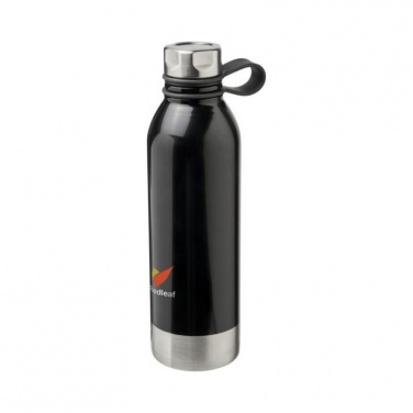 Logotrade advertising products photo of: Perth 740 ml stainless steel sport bottle, black