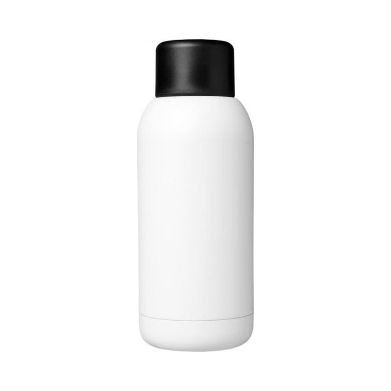 Logo trade promotional merchandise picture of: Brea 375 ml vacuum insulated sport bottle, white