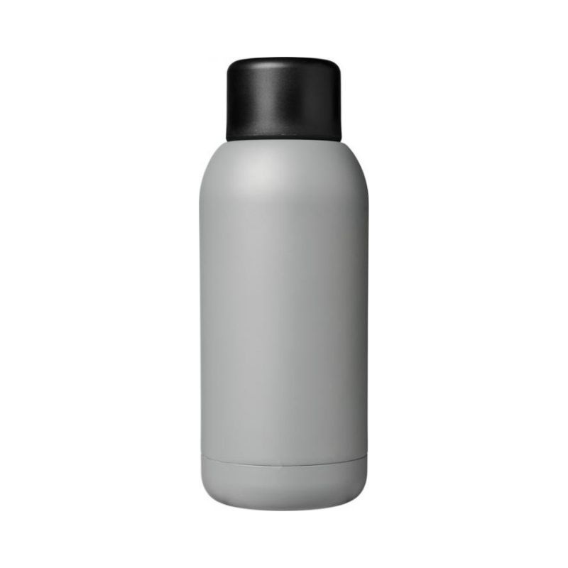 Logo trade promotional products image of: Brea 375 ml vacuum insulated sport bottle, grey